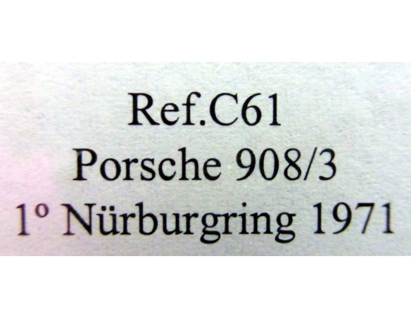 PORSCHE 908 / 3 “Nurburgring 70” GRIS MARTINI REF.C61 FLY