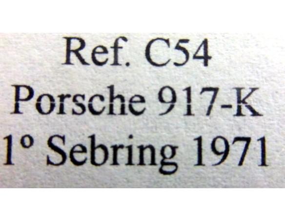 PORSCHE 917 K “Sebring 71” GRIS MARTINI REF.C54 FLY