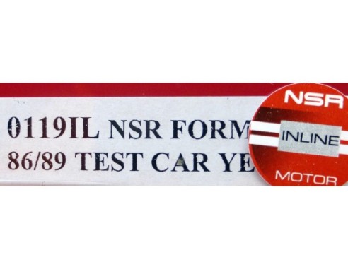 FORMULA 1 86/89 TEST CAR YELLOW REF.0119IL NSR