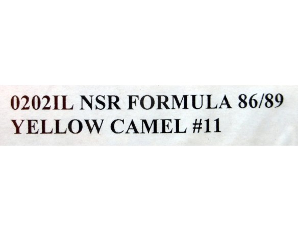 FORMULA 86/89 YELLOW CAMEL Nº1 REF.0202IL NSR