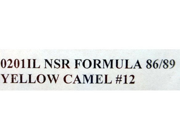 FORMULA 1 86/89 YELLOW CAMEL Nº12 REF.0201IL NSR