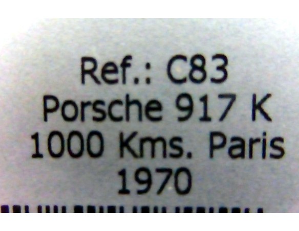 PORSCHE 917K PARIS 1970 AZUL REF.C83 FLY