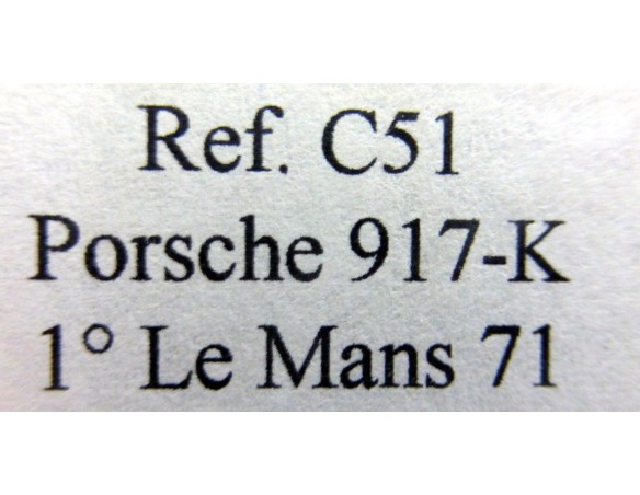 PORSCHE 917 K “Le Mans 71” BLANCO MARTINI REF.C51 FLY