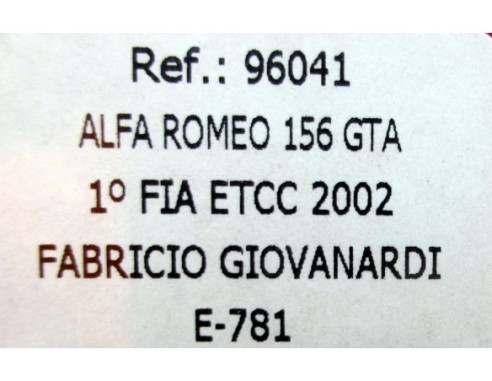 ALFA ROMEO 156 GTA 1º FIA ETCC 2002 E781 REF.96041 FLY