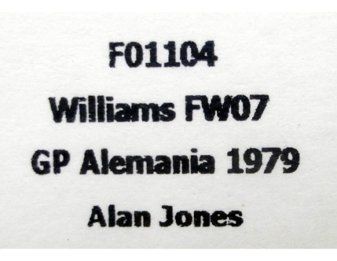 WILLIAMS FW07 GP ALEMANIA 1979 REF.F1104 FLYSLOT