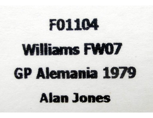 WILLIAMS FW07 GP ALEMANIA 1979 REF.F1104 FLYSLOT