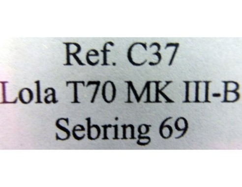 LOLA T70 MK III B “Sebring 69” AZUL Nº 9 REF.C37 FLY