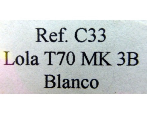 LOLA T70 MK III B “Thruxton 69” BLANCO VERDE REF.C33 FLY