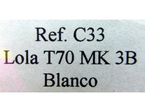 LOLA T70 MK III B “Thruxton 69” BLANCO VERDE REF.C33 FLY
