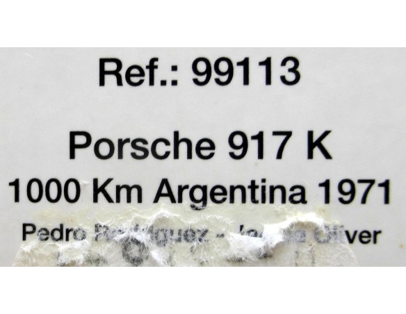 PORSCHE 917K 1000KM ARGENTINA 1971 REF.99113 FLY