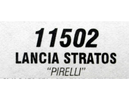 LANCIA STRATOS HF PIRELLI REF.11502 TEAM SLOT