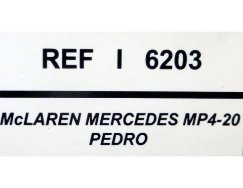 McLAREN MERCEDES MP4-20 PEDRO REF.6203 TECNITOYS