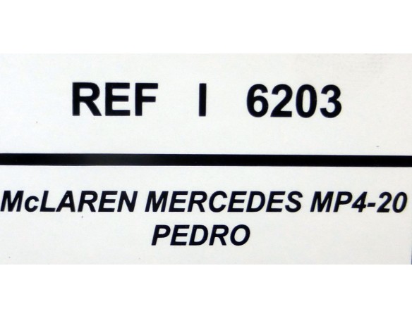 McLAREN MERCEDES MP4-20 PEDRO REF.6203 TECNITOYS