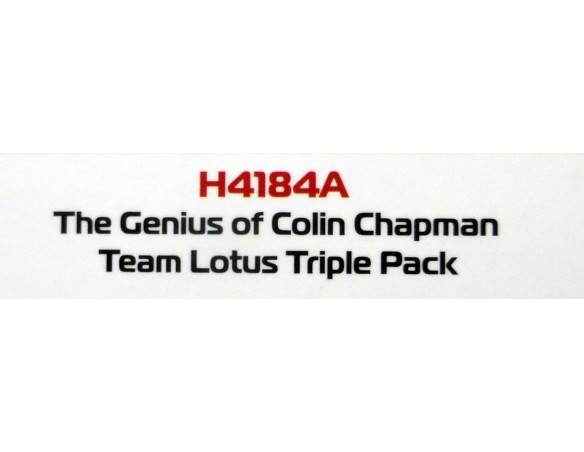 TEAM LOTUS TRIPLE PACK THE GENIUS OF COLIN CHAPMAN REF.H4184A SUPERSLOT