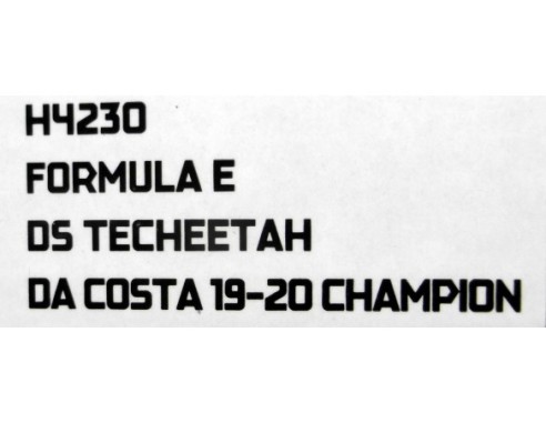 FORMULA E DS TECHEETAH DA COSTA 19-20 CHAMPION REF.H4230 SUPERSLOT