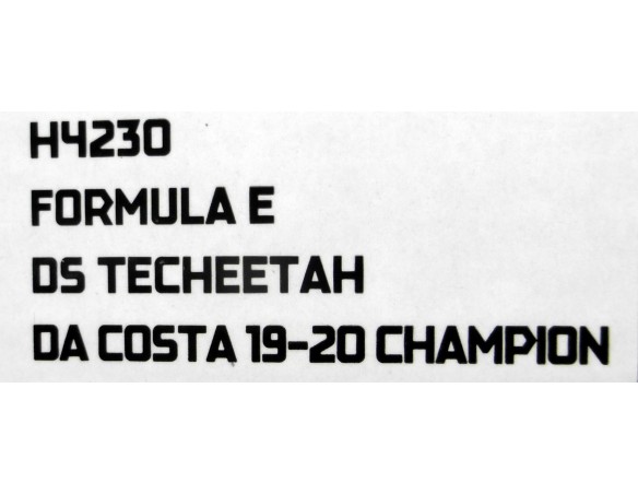 FORMULA E DS TECHEETAH DA COSTA 19-20 CHAMPION REF.H4230 SUPERSLOT