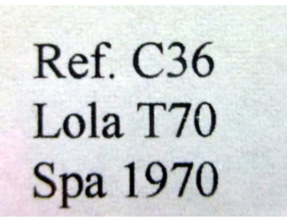 LOLA T70 MK III B “Spa 70” VERDE RAYAS AMARILLAS REF.C36 FLY