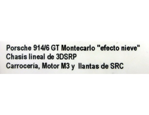 PORSCHE 914/6 GT R.MONTECARLO EFECTO NIEVE MAS SLOT SRC