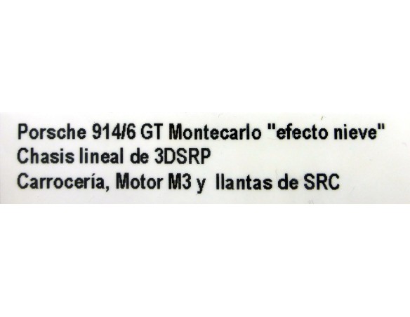 PORSCHE 914/6 GT R.MONTECARLO EFECTO NIEVE MAS SLOT SRC