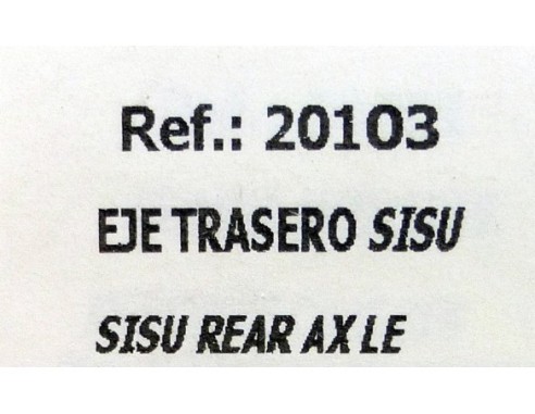 EJE TRASERO SISU REF.20103 FLY