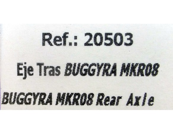 EJE TRASERO BUGGYRA MKR08 REF.20503 FLY