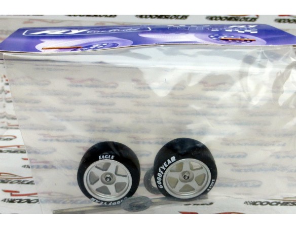 EJE DELANTERO CON LLANTAS DE 5 BRAZOS FERRARI F40 B366 REF.79366 FLY