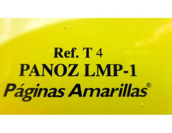 PANOZ LMP-1 PAGINAS AMARILLAS T-4 AMARILLO Y NEGRO REF.T4 FLY
