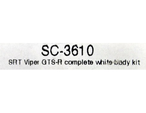 SRT VIPER GTS-R COMPLETE WHITE BODY KIT REF.SC3610 SCALEAUTO