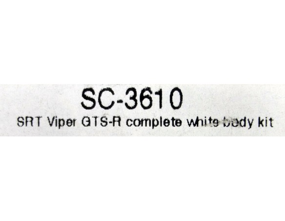 SRT VIPER GTS-R COMPLETE WHITE BODY KIT REF.SC3610 SCALEAUTO