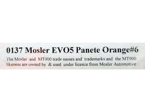 MOSLER EVO 5 PANETE ORANGE Nº6 FALLO TAMPO NSR
