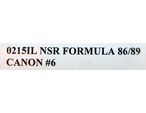 FORMULA 86/89 CANON Nº6 REF.0215IL NSR