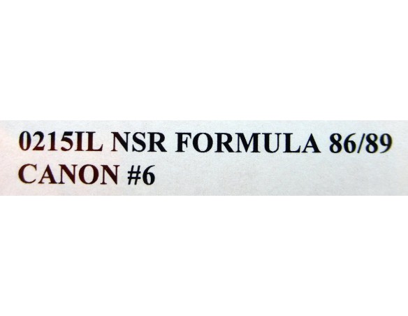 FORMULA 86/89 CANON Nº6 REF.0215IL NSR