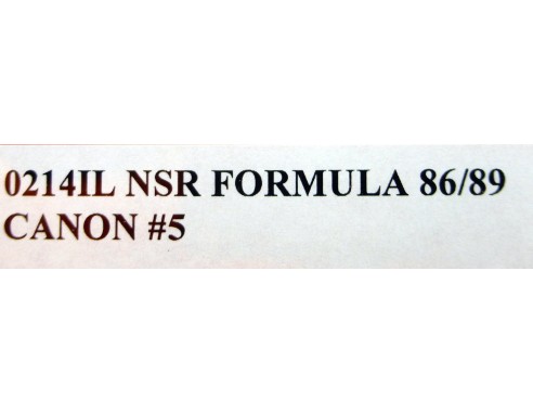 FORMULA 86/89 CANON Nº5 REF.0214IL NSR