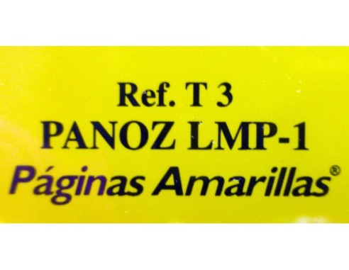 PANOZ LMP-1 PAGINAS AMARILLAS T-3 AMARILLO Y NEGRO REF.T3 FLY