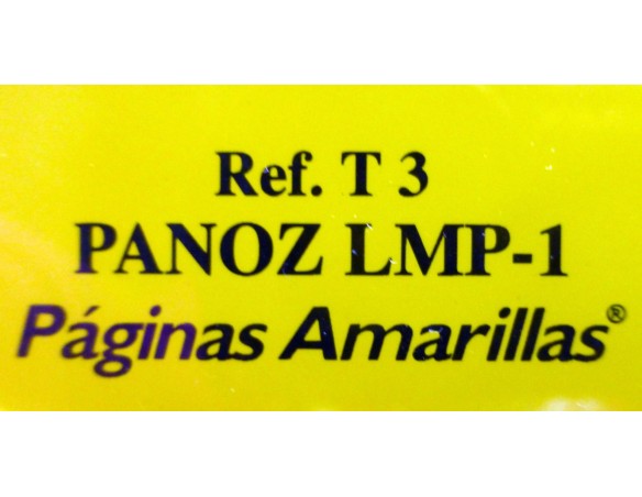 PANOZ LMP-1 PAGINAS AMARILLAS T-3 AMARILLO Y NEGRO REF.T3 FLY