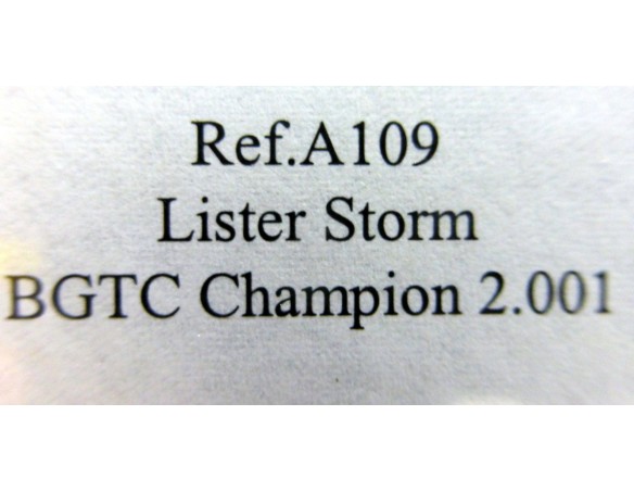 LISTER STORM BGTC CHAMPION 2001 NEGRO REF. A109 FLY