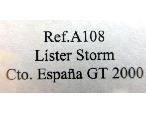 LISTER STORM CAMPEONATO DE ESPAÑA 2000 BLANCO REF.A108 FLY