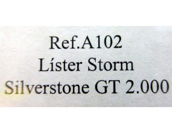 LISTER STORM SILVERSTONE GT 2000 NEGRO REF.A102 FLY