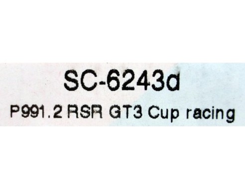 P 991 2 RSR GT3 CUP RACING REF.SC6243d SCALEAUTO