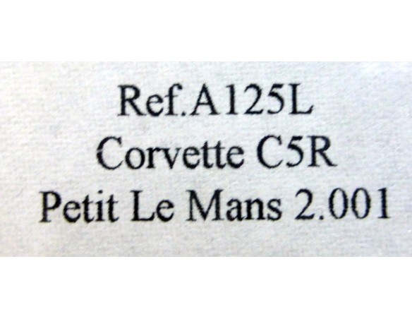 CORVETTE CR5 PETIT LE MANS 2001 AMARILLO REF.A125L FLY