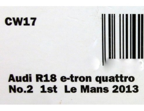 AUDI R18 E-TRON QUATTRO Nº2 LE MANS 2013 REF.CW17 SLOT.IT