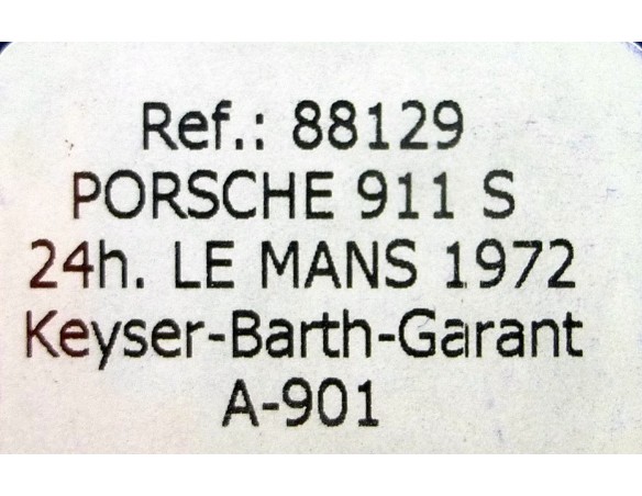 PORSCHE 911S 24h LE MANS 1972 A901 REF.88129 FLY