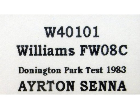 WILLIAMS FW08C AYRTON SENNA REF.W40101 FLY
