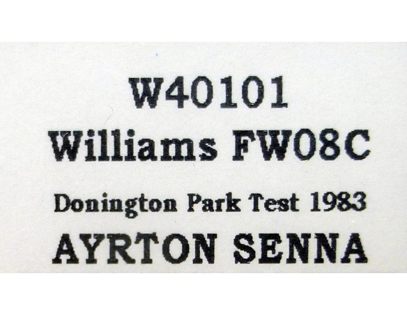 WILLIAMS FW08C AYRTON SENNA REF.W40101 FLY