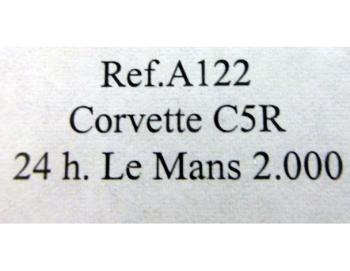 CORVETTE CR5 LE MANS 2000 BLANCO Y AMARILLO REF.A122 FLY
