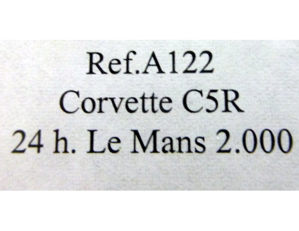 CORVETTE CR5 LE MANS 2000 BLANCO Y AMARILLO REF.A122 FLY