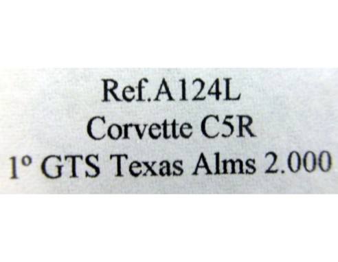 CORVETTE CR5 TEXAS ALMS 2000 AMARILLO NEGRO REF.A124L FLY