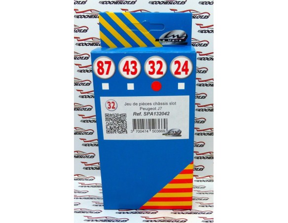 CHASIS SLOT PEUGEOT J7 JUEGO DE PIEZAS REF.SPA132042 LE MANS MINIATURES