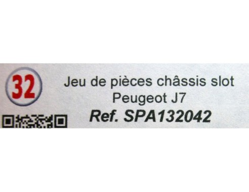 CHASIS SLOT PEUGEOT J7 JUEGO DE PIEZAS REF.SPA132042 LE MANS MINIATURES
