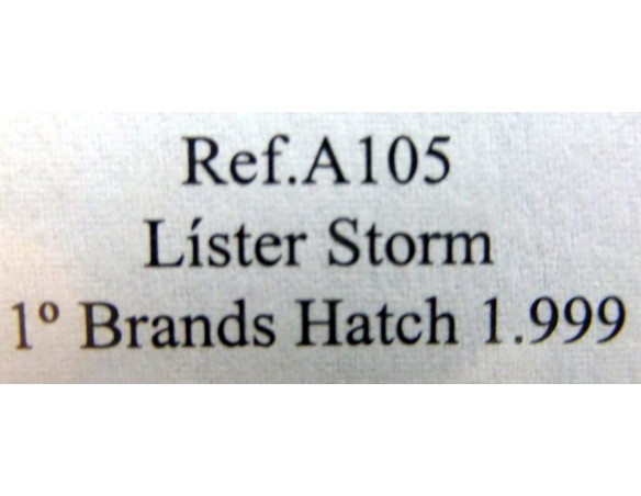 LISTER STORM BRANDS HATCH 1999 NEGRO Y PLATA REF.A105 FLY